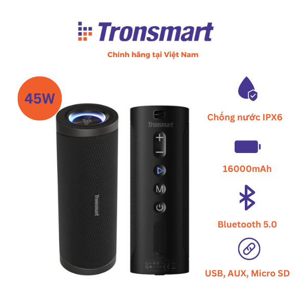 Parlante Bluetooth Tronsmart T6 PRO 45W IPX6 Sound Pulse
